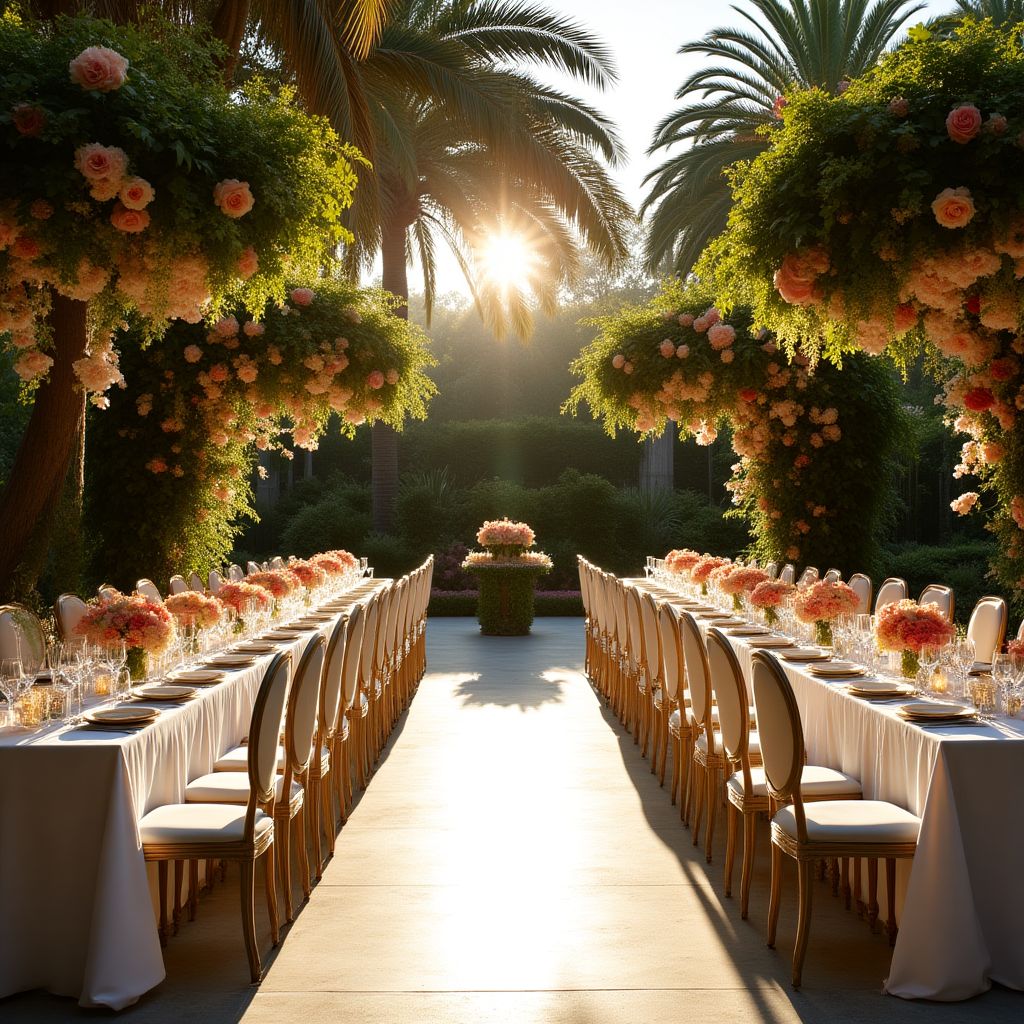Événement de mariage dans nos jardins